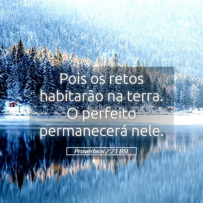 Picture 05 - Provérbios 2:21 BSL - Pois os retos habitarão na terra. O perfeito - Bible Verse Picture