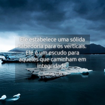 Picture 05 - Provérbios 2:7 BSL - Ele estabelece uma sólida sabedoria para os - Bible Verse Picture