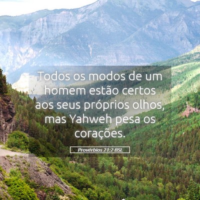 Picture 05 - Provérbios 21:2 BSL - Todos os modos de um homem estão certos aos seus - Bible Verse Picture