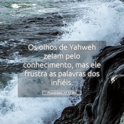 Picture 05 - Provérbios 22:12 BSL - Os olhos de Yahweh zelam pelo conhecimento, mas - Bible Verse Picture