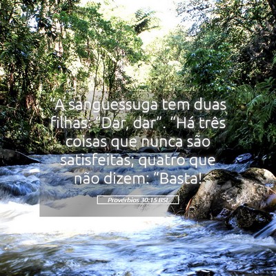 Picture 05 - Provérbios 30:15 BSL - “A sanguessuga tem duas filhas: “Dar, dar”. - Bible Verse Picture