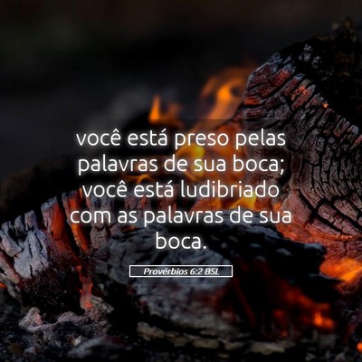 Picture 05 - Provérbios 6:2 BSL - você está preso pelas palavras de sua boca; - Bible Verse Picture