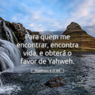 Picture 05 - Provérbios 8:35 BSL - Para quem me encontrar, encontra vida, e obterá - Bible Verse Picture