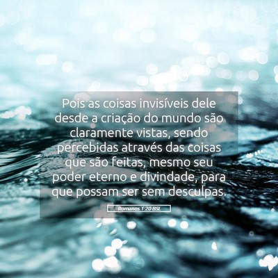 Picture 05 - Romanos 1:20 BSL - Pois as coisas invisíveis dele desde a criação - Bible Verse Picture