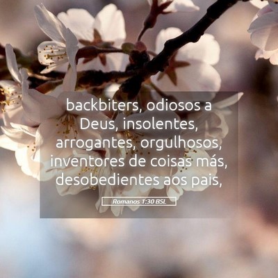 Picture 05 - Romanos 1:30 BSL - backbiters, odiosos a Deus, insolentes, - Bible Verse Picture