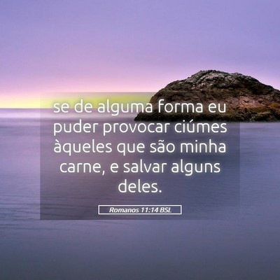 Picture 05 - Romanos 11:14 BSL - se de alguma forma eu puder provocar ciúmes - Bible Verse Picture