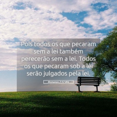 Picture 05 - Romanos 2:12 BSL - Pois todos os que pecaram sem a lei também - Bible Verse Picture