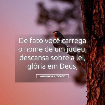 Picture 05 - Romanos 2:17 BSL - De fato você carrega o nome de um judeu, - Bible Verse Picture