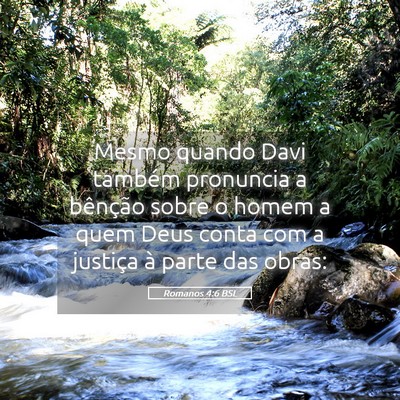 Picture 05 - Romanos 4:6 BSL - Mesmo quando Davi também pronuncia a bênção - Bible Verse Picture