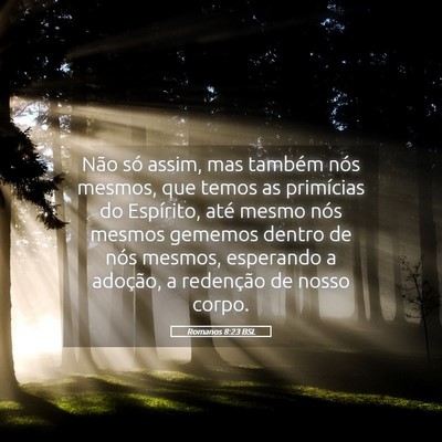Picture 05 - Romanos 8:23 BSL - Não só assim, mas também nós mesmos, que - Bible Verse Picture