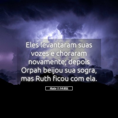 Picture 05 - Rute 1:14 BSL - Eles levantaram suas vozes e choraram novamente; - Bible Verse Picture