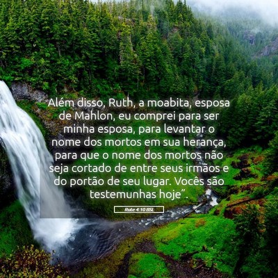 Picture 05 - Rute 4:10 BSL - Além disso, Ruth, a moabita, esposa de Mahlon, - Bible Verse Picture