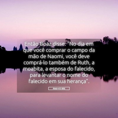 Picture 05 - Rute 4:5 BSL - Então Boaz disse: “No dia em que você comprar - Bible Verse Picture