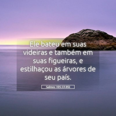 Picture 05 - Salmos 105:33 BSL - Ele bateu em suas videiras e também em suas - Bible Verse Picture