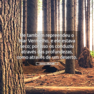 Picture 05 - Salmos 106:9 BSL - He também repreendeu o Mar Vermelho, e ele - Bible Verse Picture