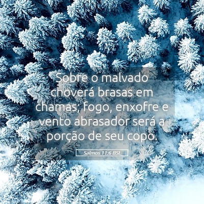 Picture 05 - Salmos 11:6 BSL - Sobre o malvado choverá brasas em chamas; fogo, - Bible Verse Picture