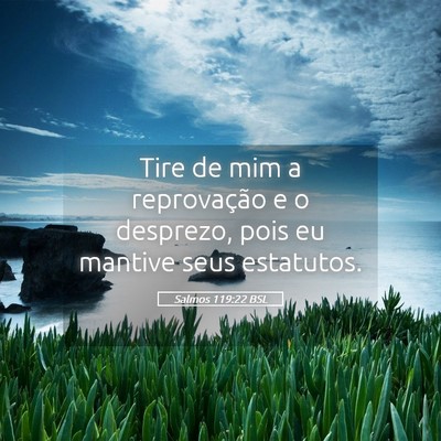Picture 05 - Salmos 119:22 BSL - Tire de mim a reprovação e o desprezo, pois eu - Bible Verse Picture
