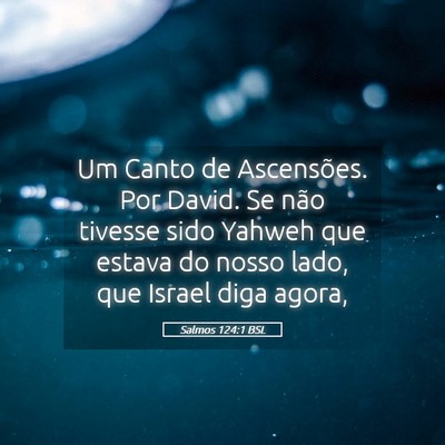 Picture 05 - Salmos 124:1 BSL - Um Canto de Ascensões. Por David. Se não - Bible Verse Picture