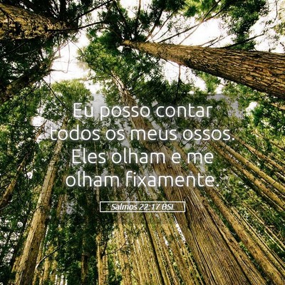 Picture 05 - Salmos 22:17 BSL - Eu posso contar todos os meus ossos. Eles olham e - Bible Verse Picture