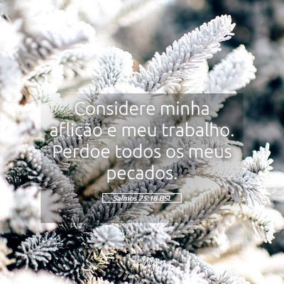Picture 05 - Salmos 25:18 BSL - Considere minha aflição e meu trabalho. Perdoe - Bible Verse Picture