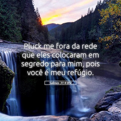 Picture 05 - Salmos 31:4 BSL - Pluck me fora da rede que eles colocaram em - Bible Verse Picture
