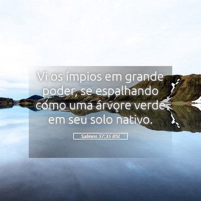 Picture 05 - Salmos 37:35 BSL - Vi os ímpios em grande poder, se espalhando como - Bible Verse Picture