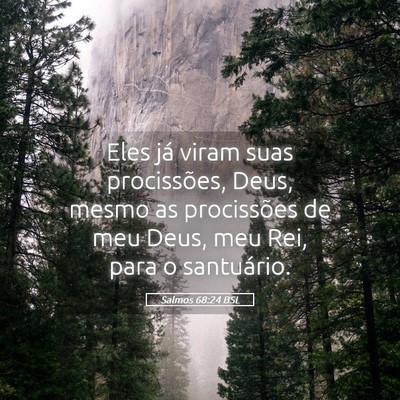 Picture 05 - Salmos 68:24 BSL - Eles já viram suas procissões, Deus, mesmo as - Bible Verse Picture