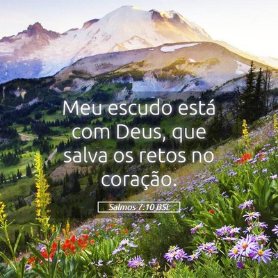 Picture 05 - Salmos 7:10 BSL - Meu escudo está com Deus, que salva os retos no - Bible Verse Picture
