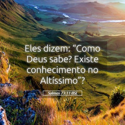 Picture 05 - Salmos 73:11 BSL - Eles dizem: “Como Deus sabe? Existe - Bible Verse Picture