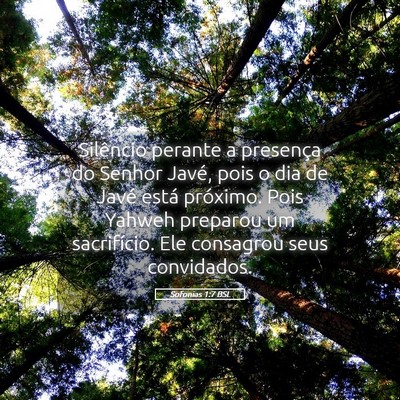 Picture 05 - Sofonias 1:7 BSL - Silêncio perante a presença do Senhor Javé, - Bible Verse Picture