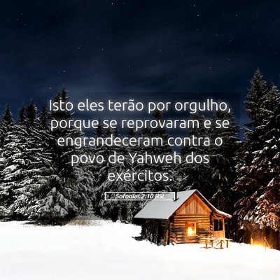 Picture 05 - Sofonias 2:10 BSL - Isto eles terão por orgulho, porque se - Bible Verse Picture