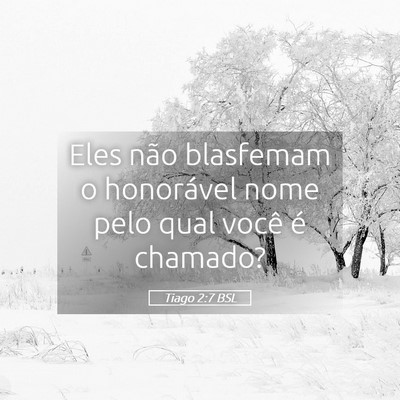 Picture 05 - Tiago 2:7 BSL - Eles não blasfemam o honorável nome pelo qual - Bible Verse Picture