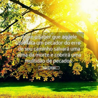 Picture 05 - Tiago 5:20 BSL - deixe-o saber que aquele que vira um pecador do - Bible Verse Picture