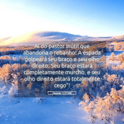 Picture 05 - Zacarias 11:17 BSL - Ai do pastor inútil que abandona o rebanho! A - Bible Verse Picture