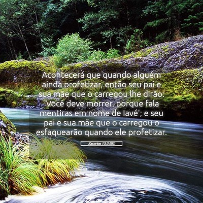 Picture 05 - Zacarias 13:3 BSL - Acontecerá que quando alguém ainda profetizar, - Bible Verse Picture