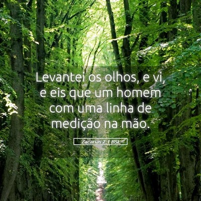 Picture 05 - Zacarias 2:1 BSL - Levantei os olhos, e vi, e eis que um homem com - Bible Verse Picture