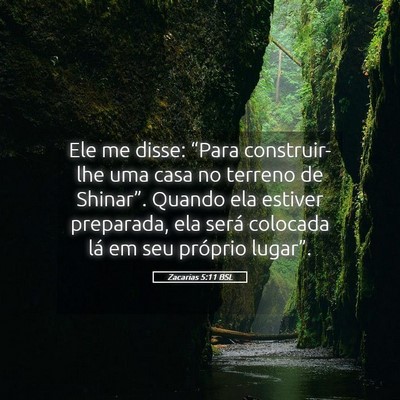 Picture 05 - Zacarias 5:11 BSL - Ele me disse: “Para construir-lhe uma casa no - Bible Verse Picture
