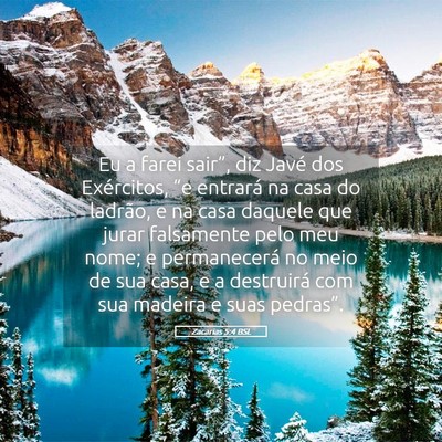Picture 05 - Zacarias 5:4 BSL - Eu a farei sair”, diz Javé dos Exércitos, - Bible Verse Picture