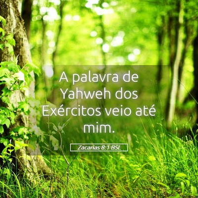 Picture 05 - Zacarias 8:1 BSL - A palavra de Yahweh dos Exércitos veio até - Bible Verse Picture