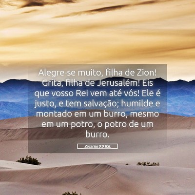 Picture 05 - Zacarias 9:9 BSL - Alegre-se muito, filha de Zion! Grita, filha de - Bible Verse Picture