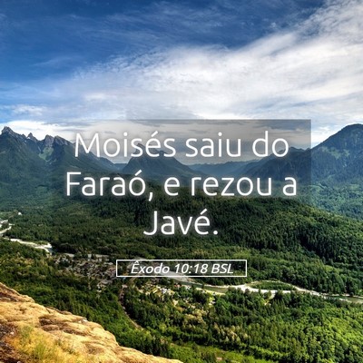 Picture 05 - Êxodo 10:18 BSL - Moisés saiu do Faraó, e rezou a - Bible Verse Picture