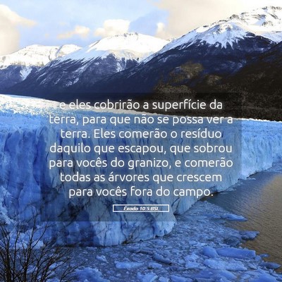 Picture 05 - Êxodo 10:5 BSL - e eles cobrirão a superfície da terra, para que - Bible Verse Picture