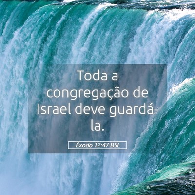 Picture 05 - Êxodo 12:47 BSL - Toda a congregação de Israel deve - Bible Verse Picture
