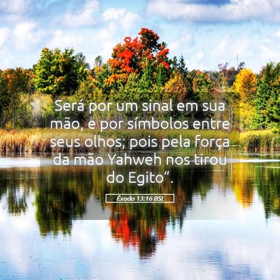 Picture 05 - Êxodo 13:16 BSL - Será por um sinal em sua mão, e por símbolos - Bible Verse Picture