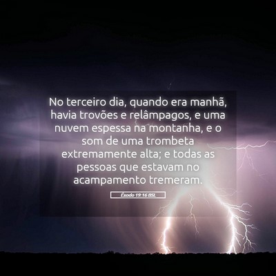 Picture 05 - Êxodo 19:16 BSL - No terceiro dia, quando era manhã, havia - Bible Verse Picture