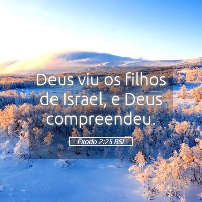 Picture 05 - Êxodo 2:25 BSL - Deus viu os filhos de Israel, e Deus - Bible Verse Picture
