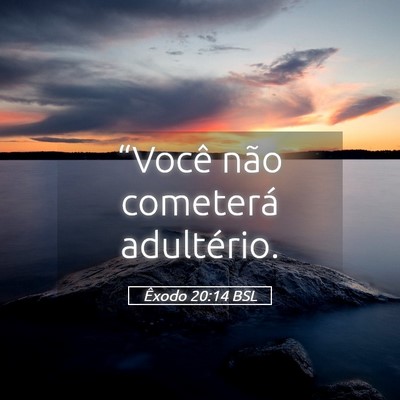 Picture 05 - Êxodo 20:14 BSL - “Você não cometerá - Bible Verse Picture