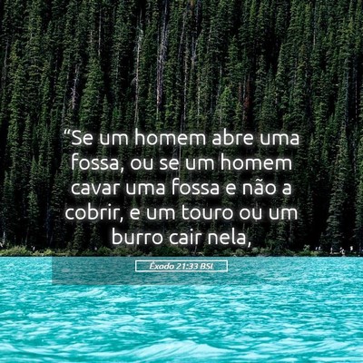Picture 05 - Êxodo 21:33 BSL - “Se um homem abre uma fossa, ou se um homem - Bible Verse Picture