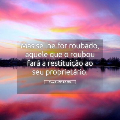 Picture 05 - Êxodo 22:12 BSL - Mas se lhe for roubado, aquele que o roubou fará - Bible Verse Picture