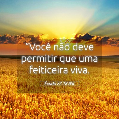 Picture 05 - Êxodo 22:18 BSL - “Você não deve permitir que uma feiticeira - Bible Verse Picture
